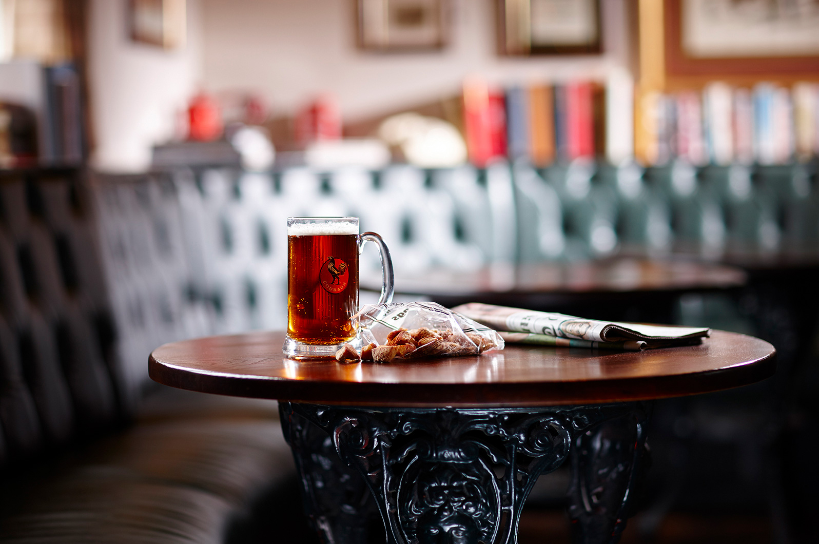 Image shot on location in one of Buccaneer’s pubs. Lighting used to add atmosphere.